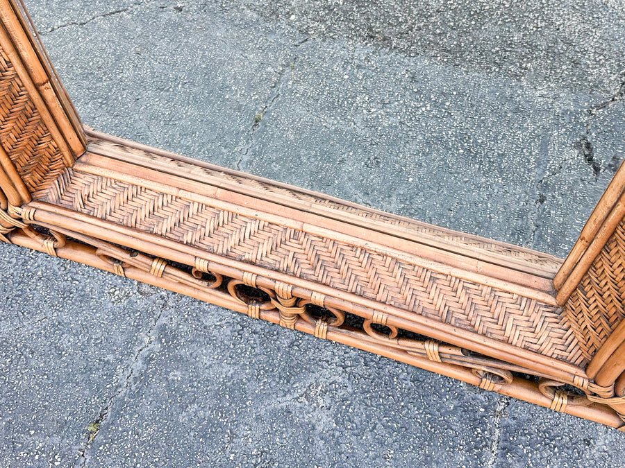 Large Island Whimsy Rattan Mirror