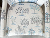 Pair of Pretty Blue and White Parsons Style Upholstered Chairs