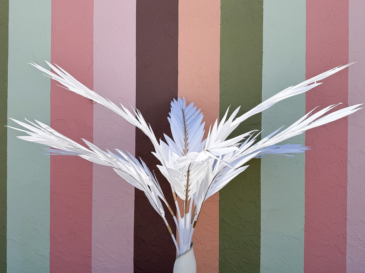 Seven Foot Canvas Royal Palm Tree