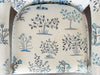 Pair of Pretty Blue and White Parsons Style Upholstered Chairs