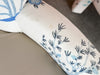Pair of Pretty Blue and White Parsons Style Upholstered Chairs