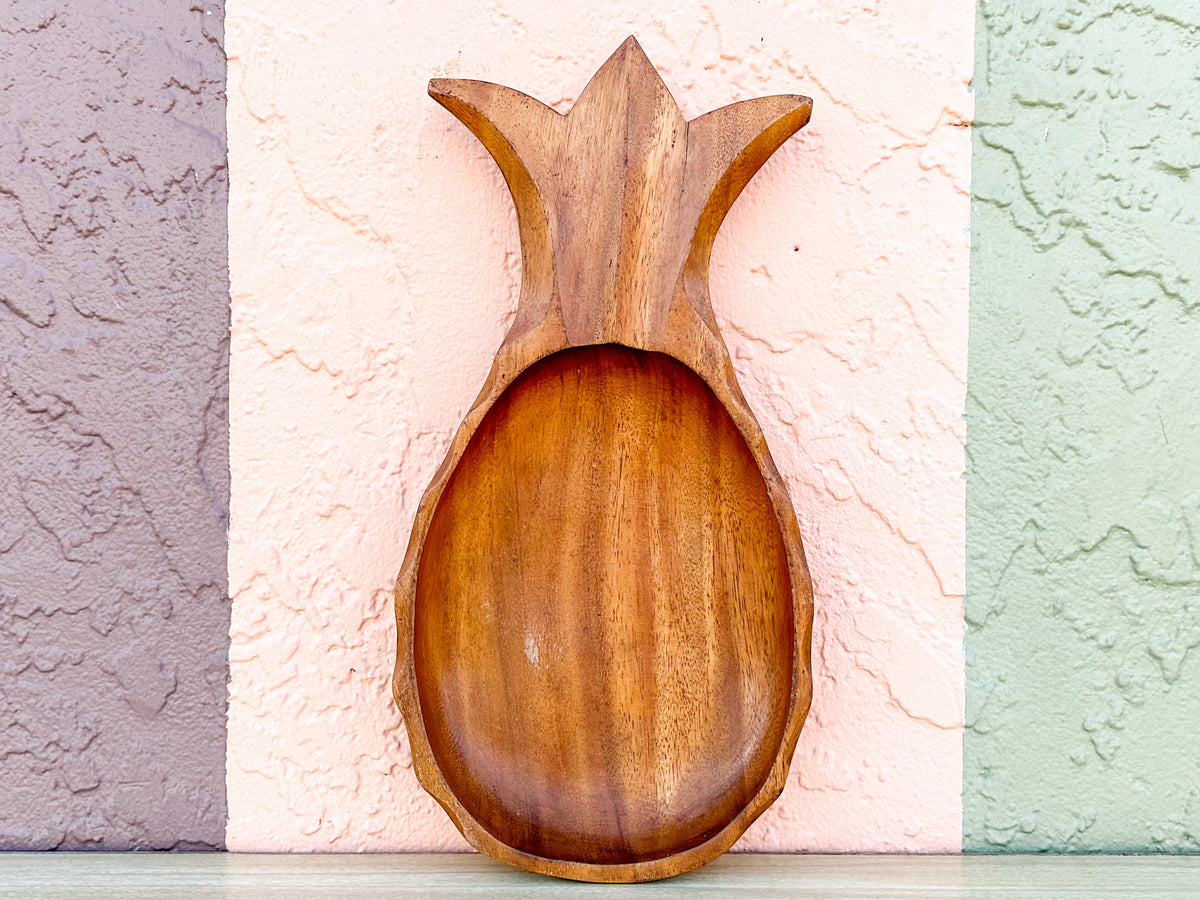 Pineapple Monkey Pod Serving Bowl
