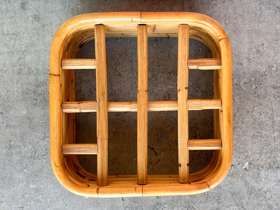 Frankl Style Pretzel Rattan Chair and Ottoman