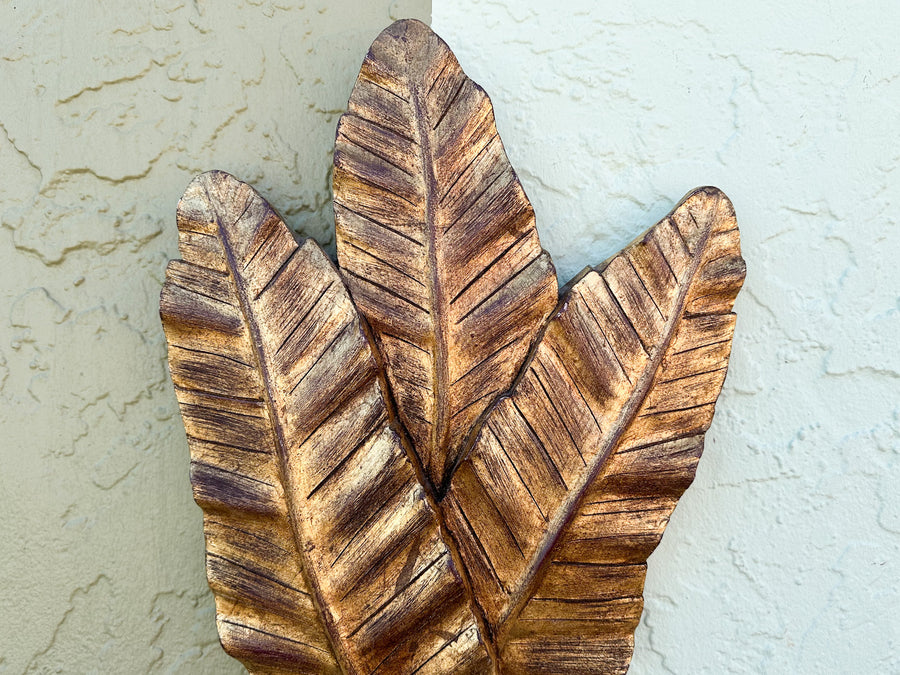 Pair of Palm Leaf Wall Sconces