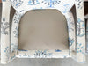 Pair of Pretty Blue and White Parsons Style Upholstered Chairs