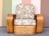 Frankl Style Pretzel Rattan Chair and Ottoman
