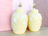 Pair of Butter Yellow Icing Lamps