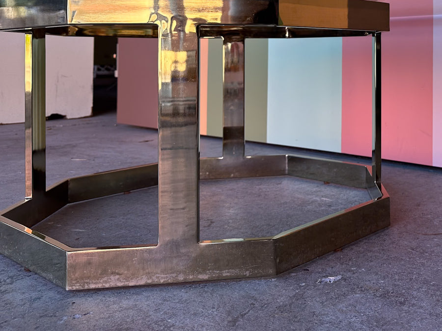 MCM Brass Octagon Coffee Table