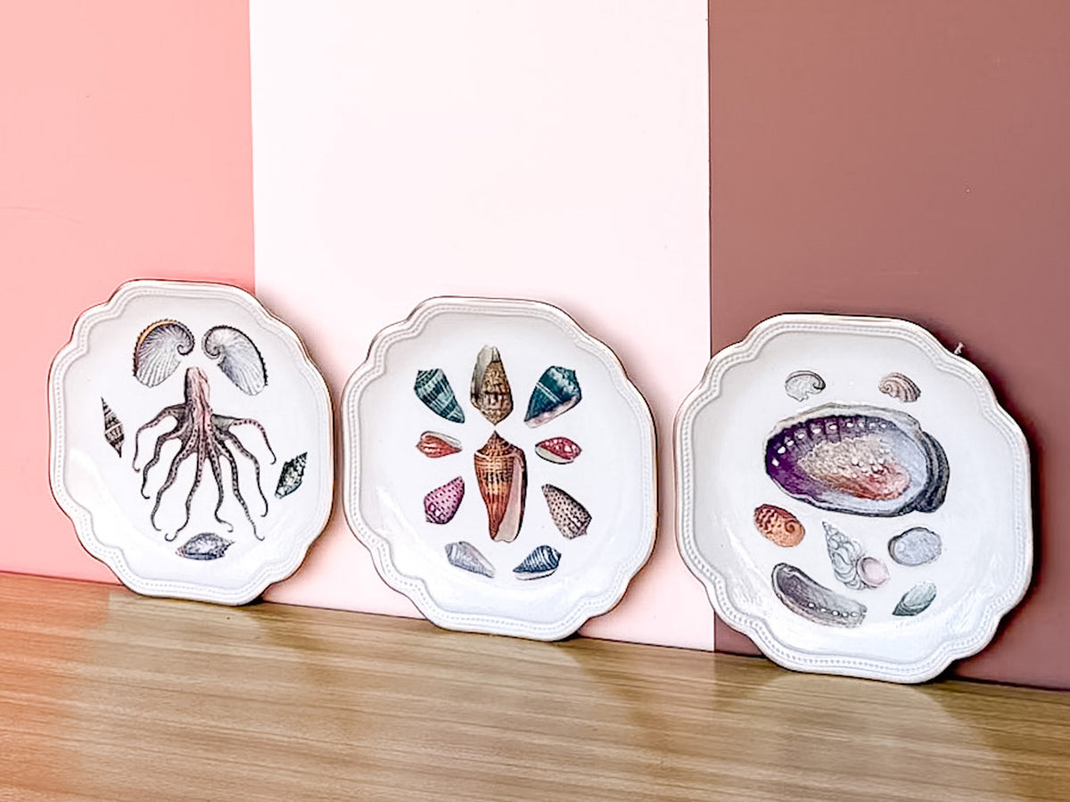 Shell Chic Decoupage Plate