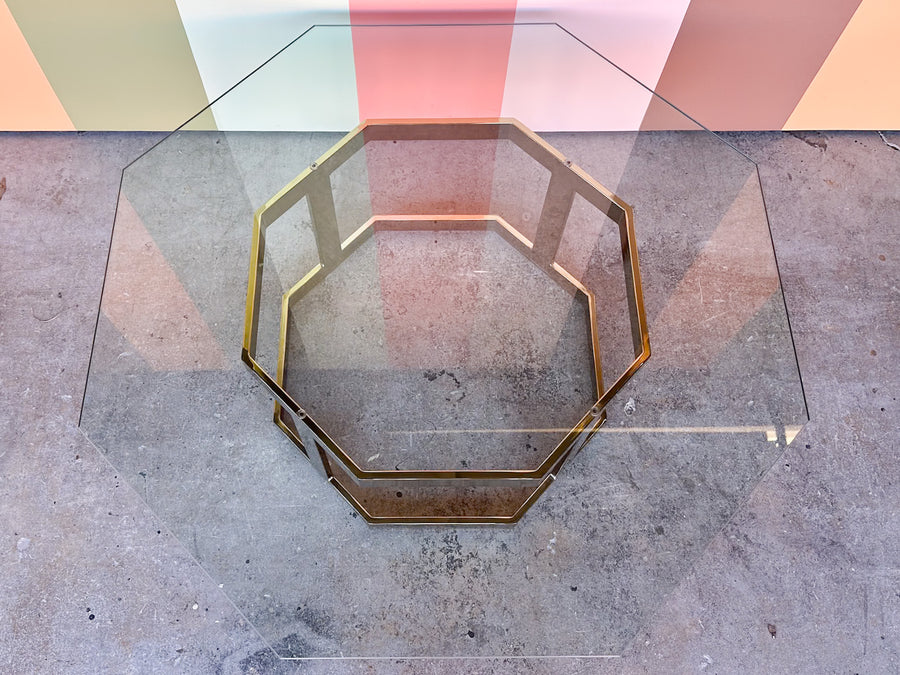 MCM Brass Octagon Coffee Table