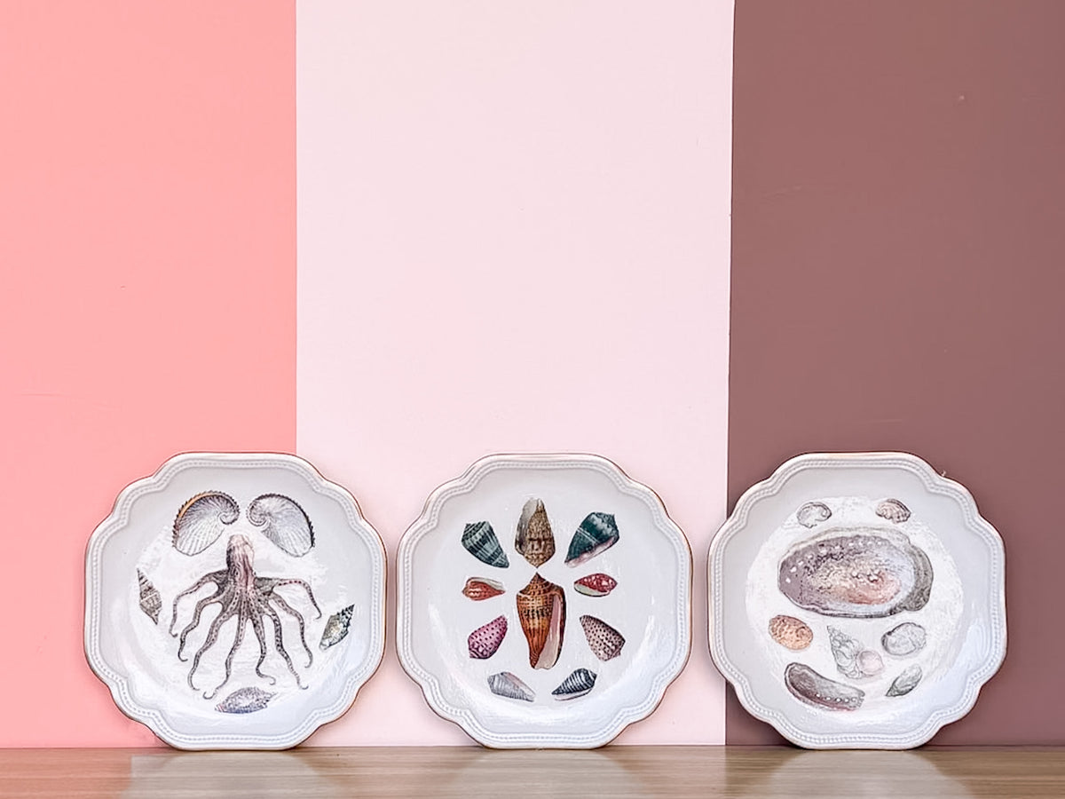 Shell Chic Decoupage Plate
