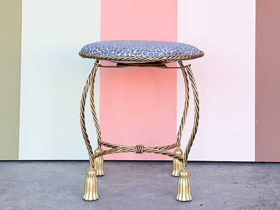 Regency Style Swivel Tassel Stool