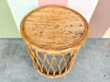 Coastal Style Rattan Drum Side Table