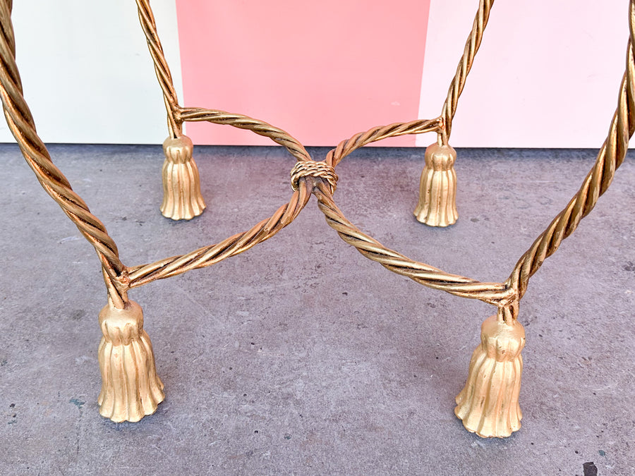 Regency Style Swivel Tassel Stool