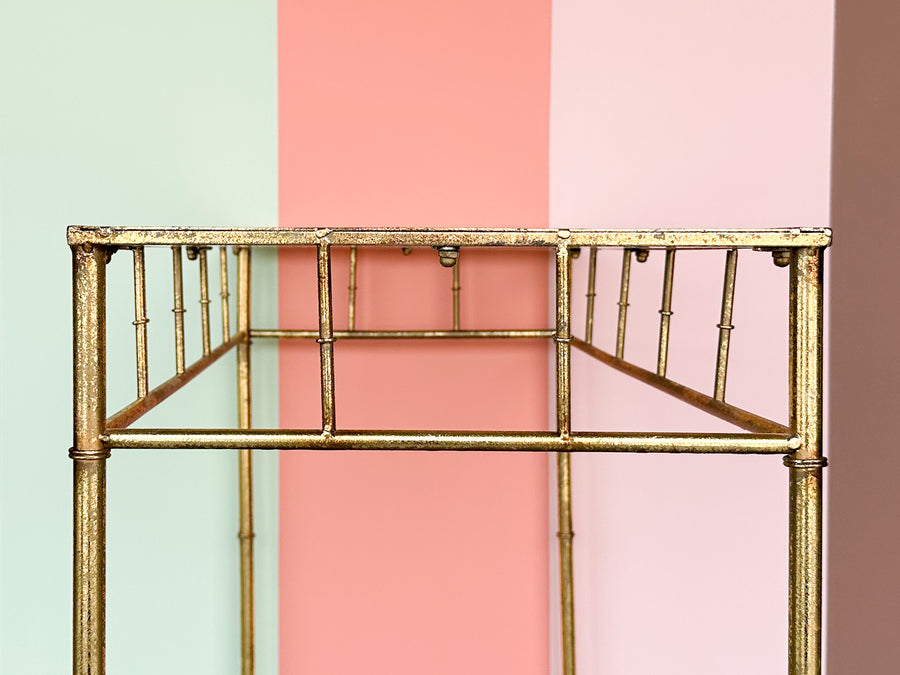 Petite Gilt Faux Bamboo Console