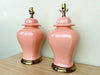 Pair of Pink Chic Ginger Jar Lamps
