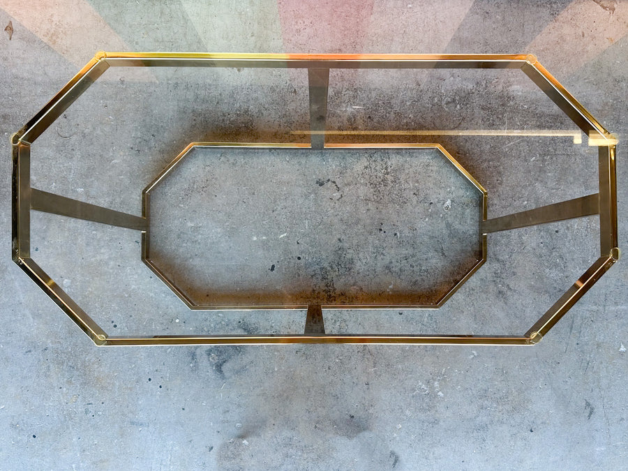 MCM Brass Octagon Dining Table