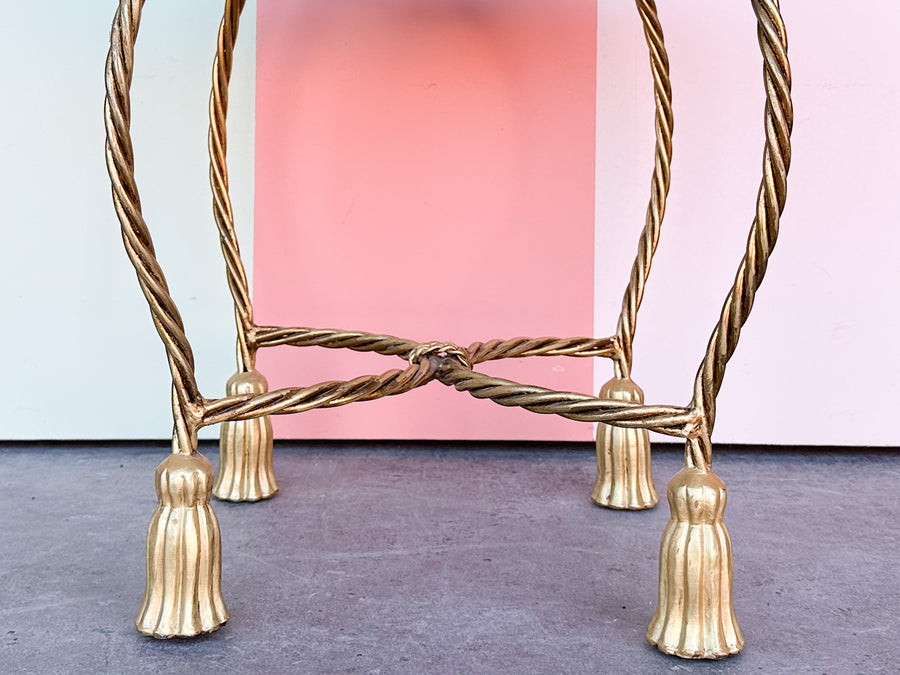 Regency Style Swivel Tassel Stool