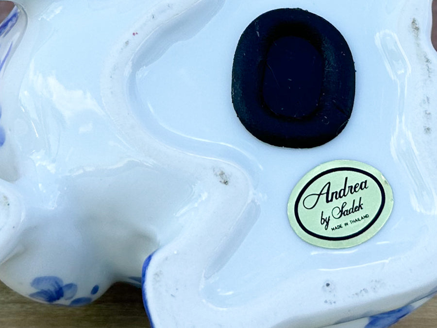 Blue and White Frog Piggy Bank