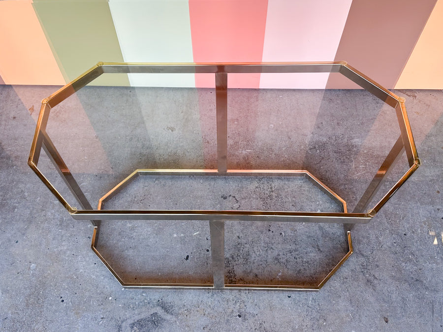 MCM Brass Octagon Dining Table