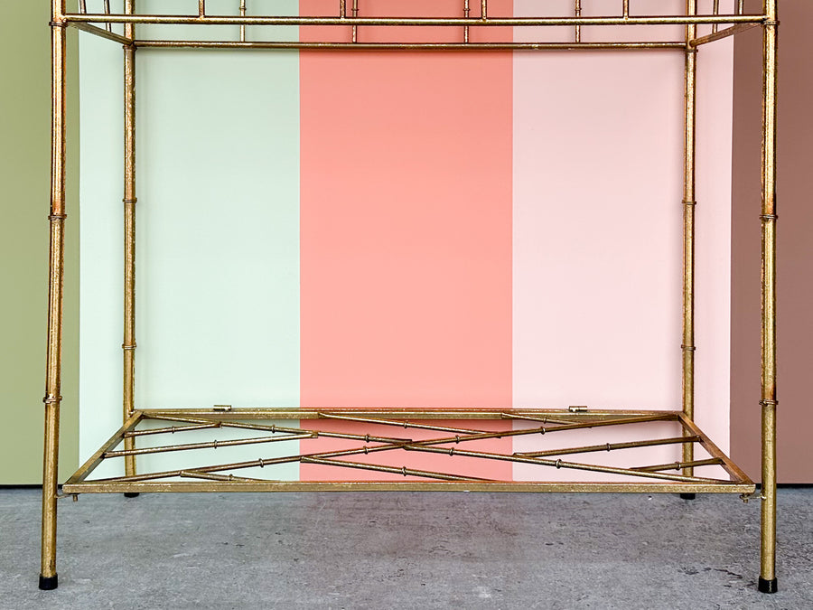 Petite Gilt Faux Bamboo Console