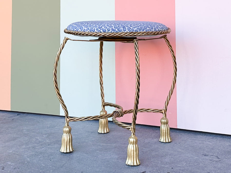 Regency Style Swivel Tassel Stool
