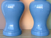 Pair of Cornflower Blue Ginger Jar Lamps