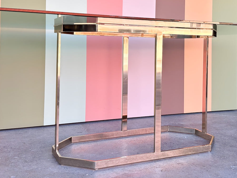 MCM Brass Octagon Dining Table