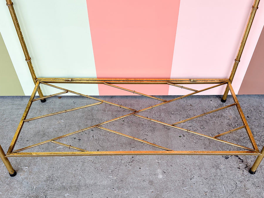 Petite Gilt Faux Bamboo Console