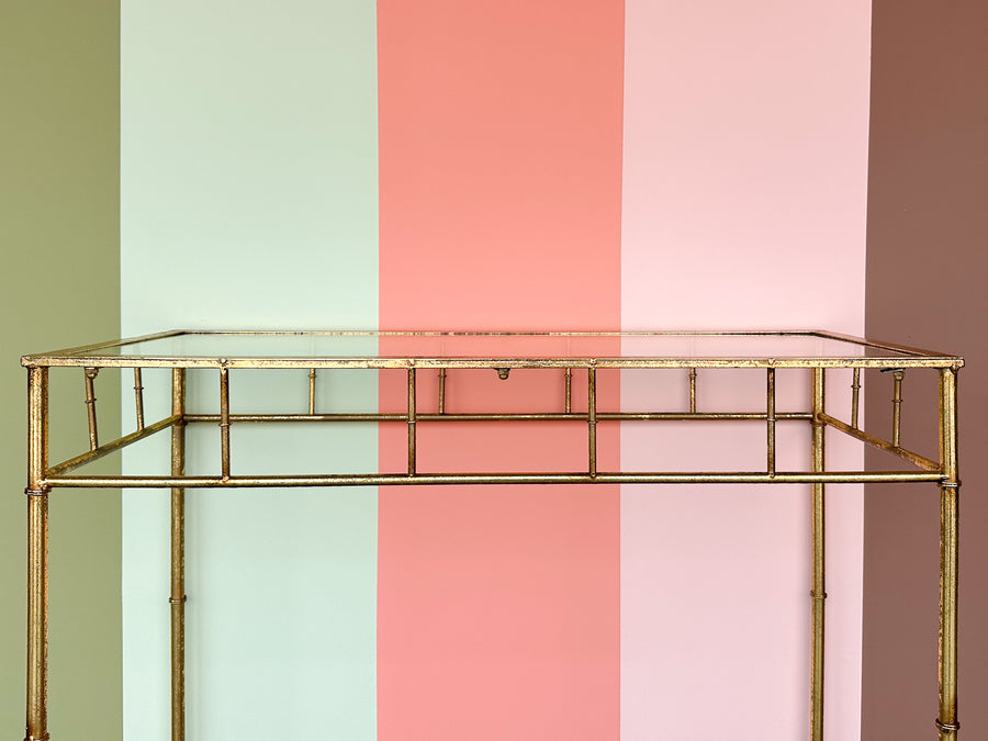 Petite Gilt Faux Bamboo Console