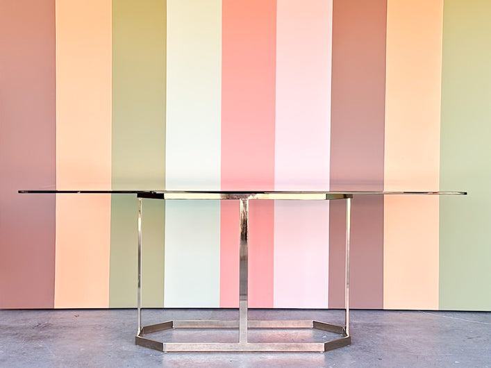 MCM Brass Octagon Dining Table