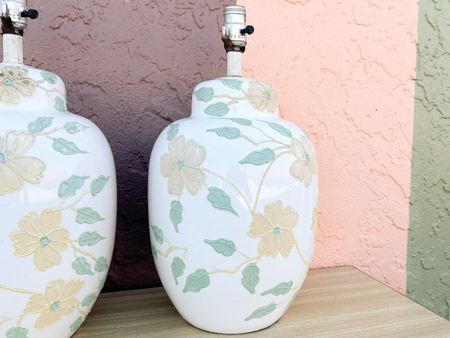 Pair of Sweet Yellow and Green Icing Lamps