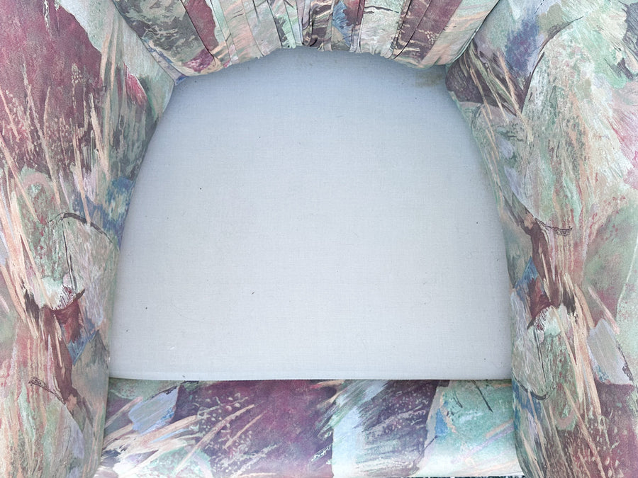 Pair of Totally 80s Upholstered Barrel Chairs