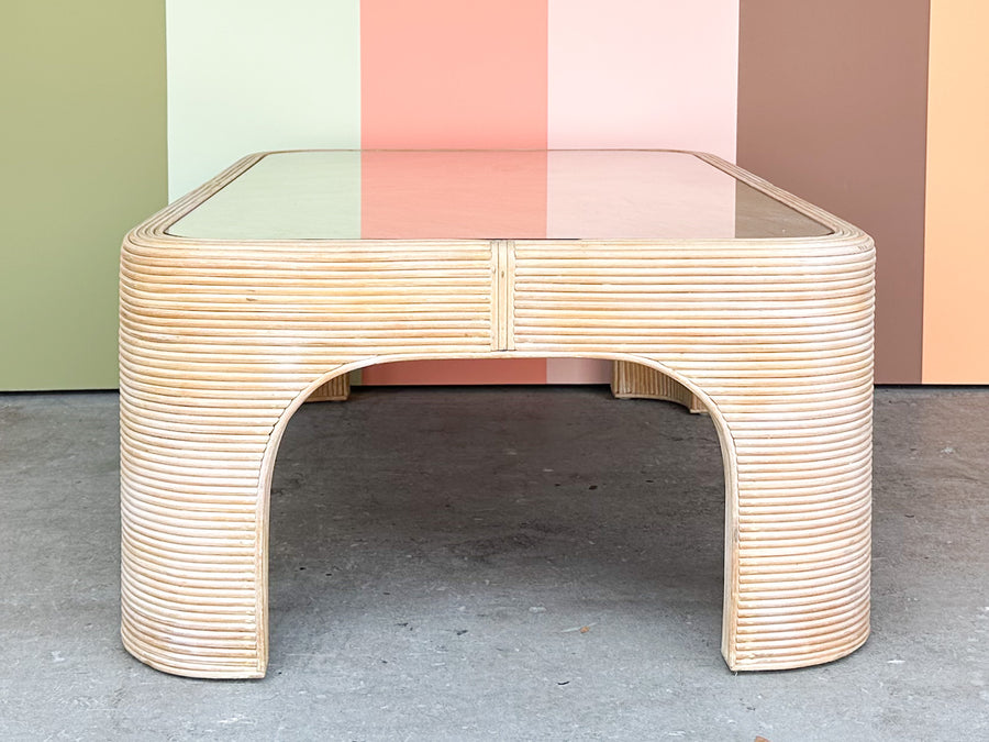 Coastal Pencil Reed Rattan Coffee Table