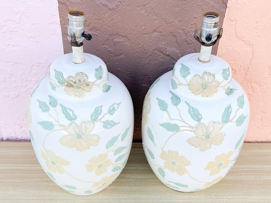 Pair of Sweet Yellow and Green Icing Lamps