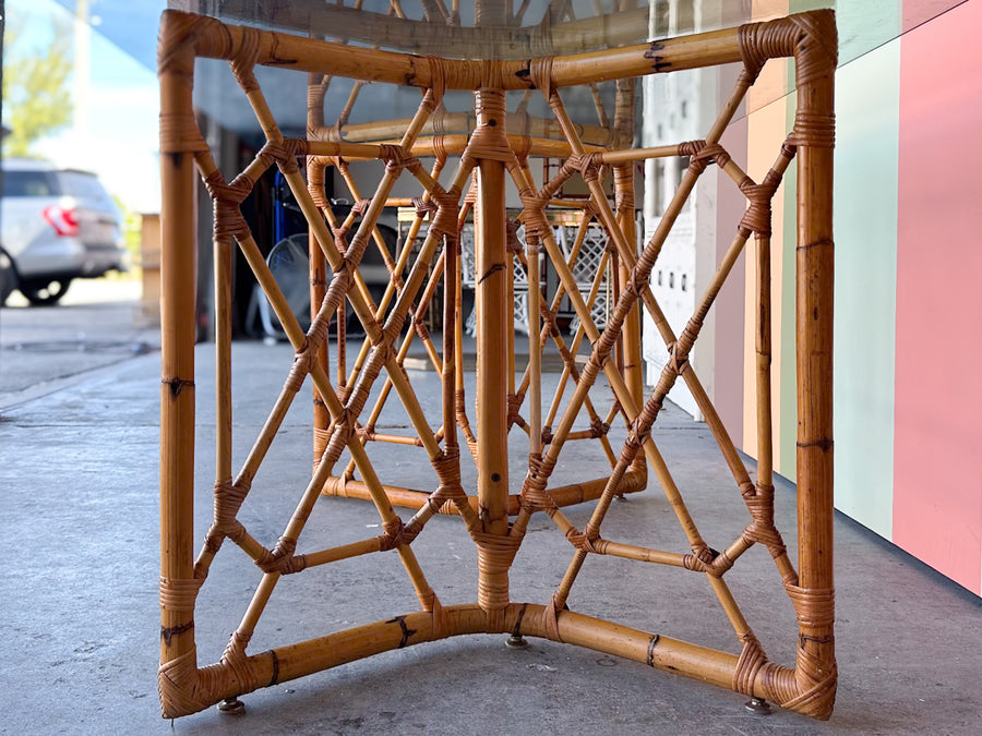 Fretwork Rattan Dining Table