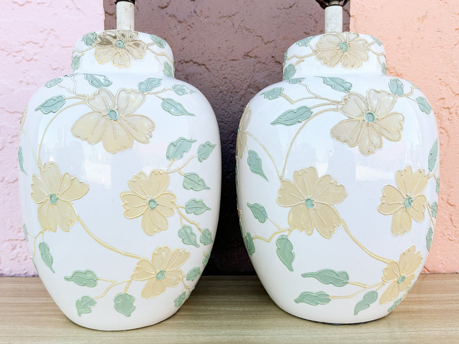 Pair of Sweet Yellow and Green Icing Lamps