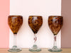 Set of Six Tortoiseshell Wine Glasses