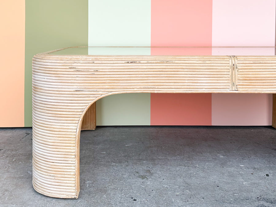Coastal Pencil Reed Rattan Coffee Table