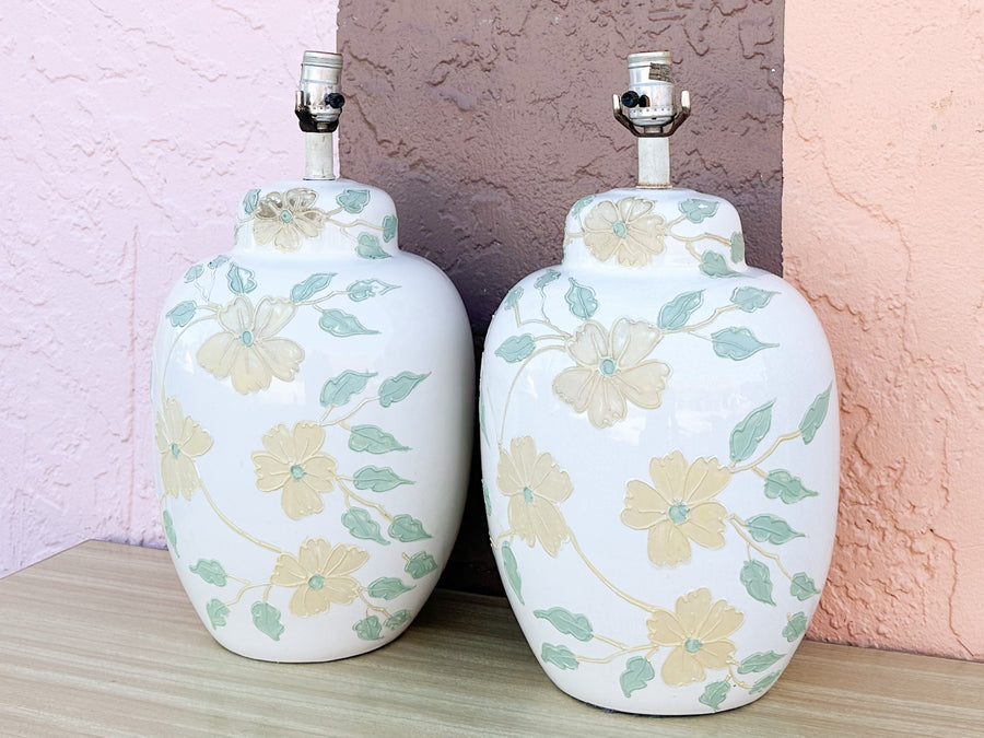 Pair of Sweet Yellow and Green Icing Lamps