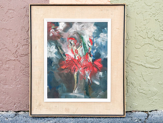 Mid Century Ballerina Abstract Painting