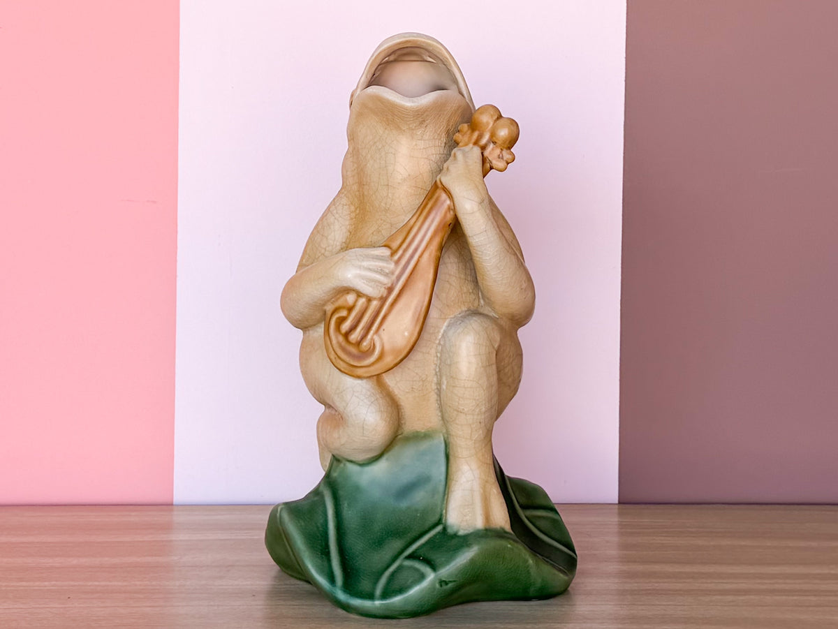 Frog Playing Lute Vase