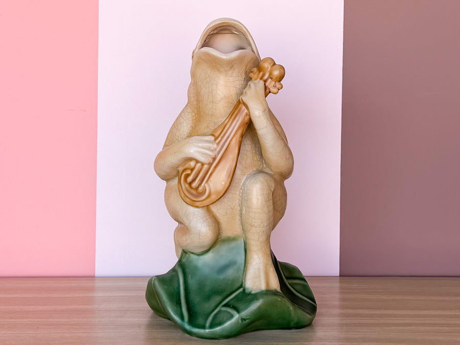 Frog Playing Lute Vase