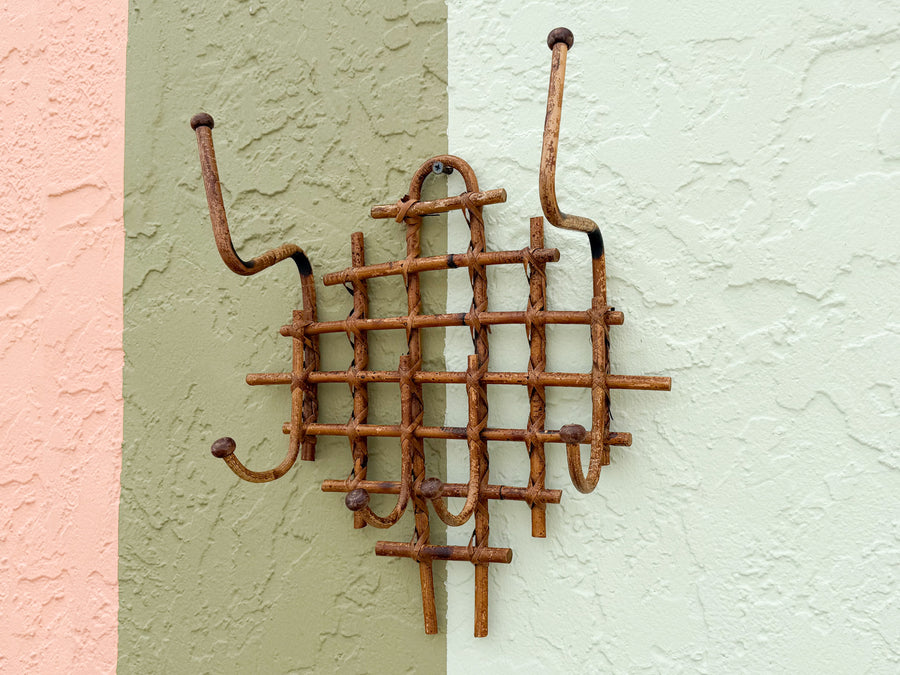 Whimsical Rattan Wall Hook
