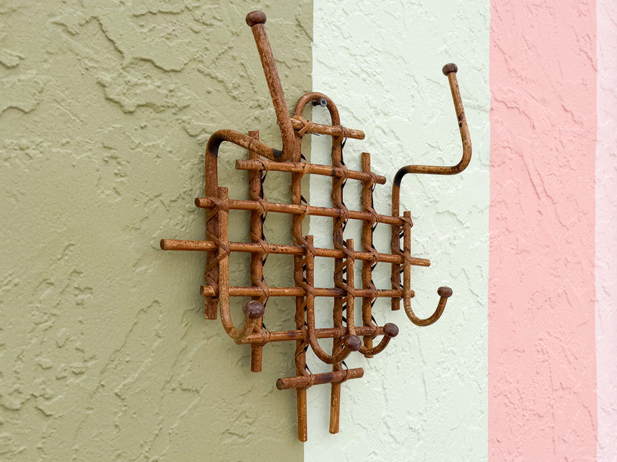 Whimsical Rattan Wall Hook