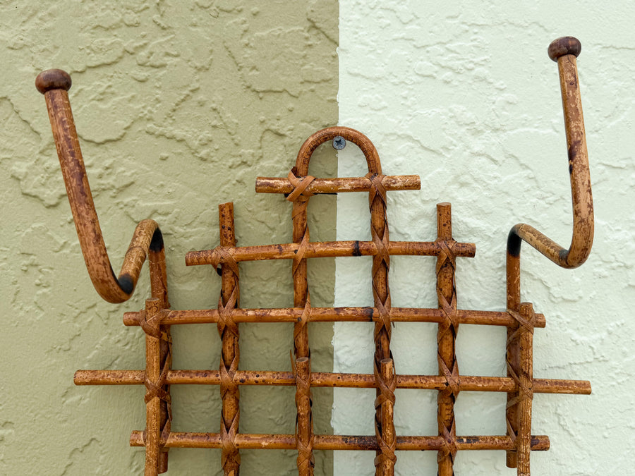 Whimsical Rattan Wall Hook