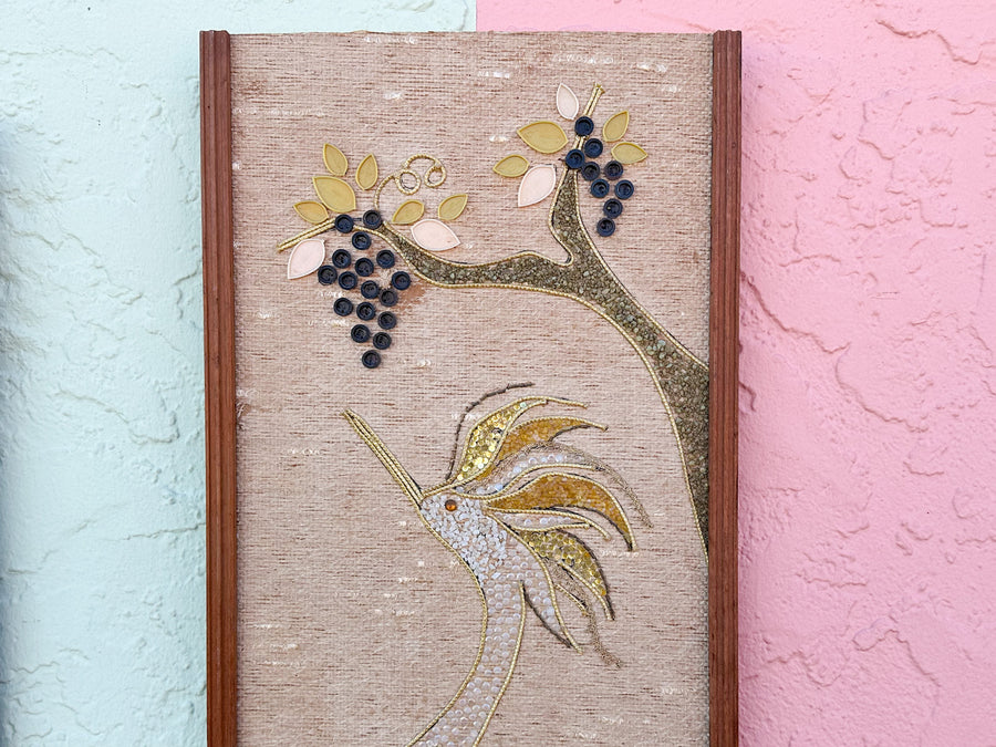 Pair of MCM Regency Gravel Bird Art