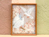 Framed Three Dove Needlepoint Art