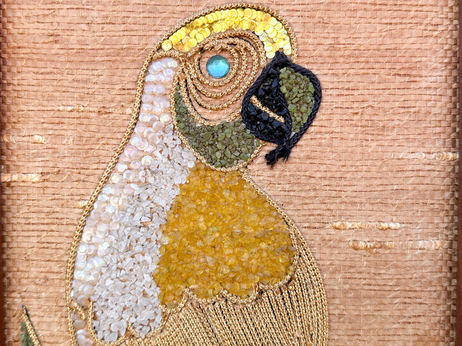 Pair of MCM Regency Gravel Bird Art