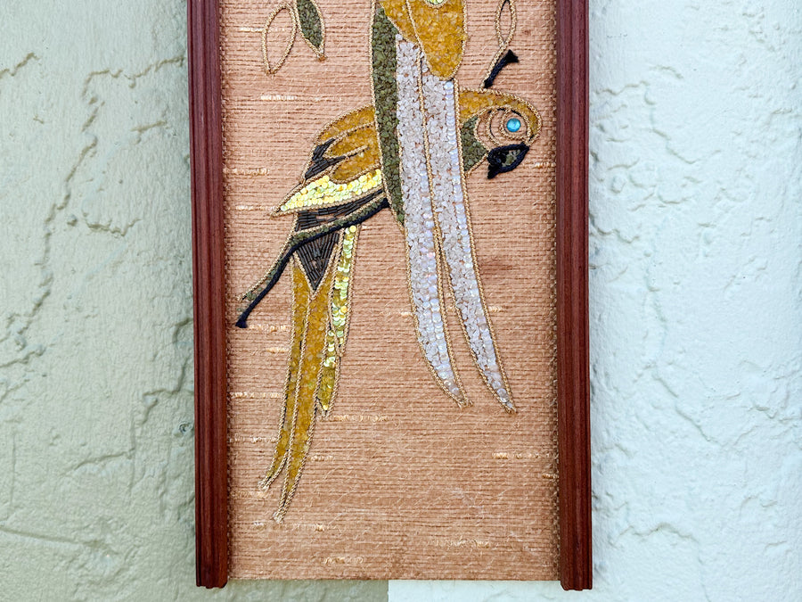 Pair of MCM Regency Gravel Bird Art